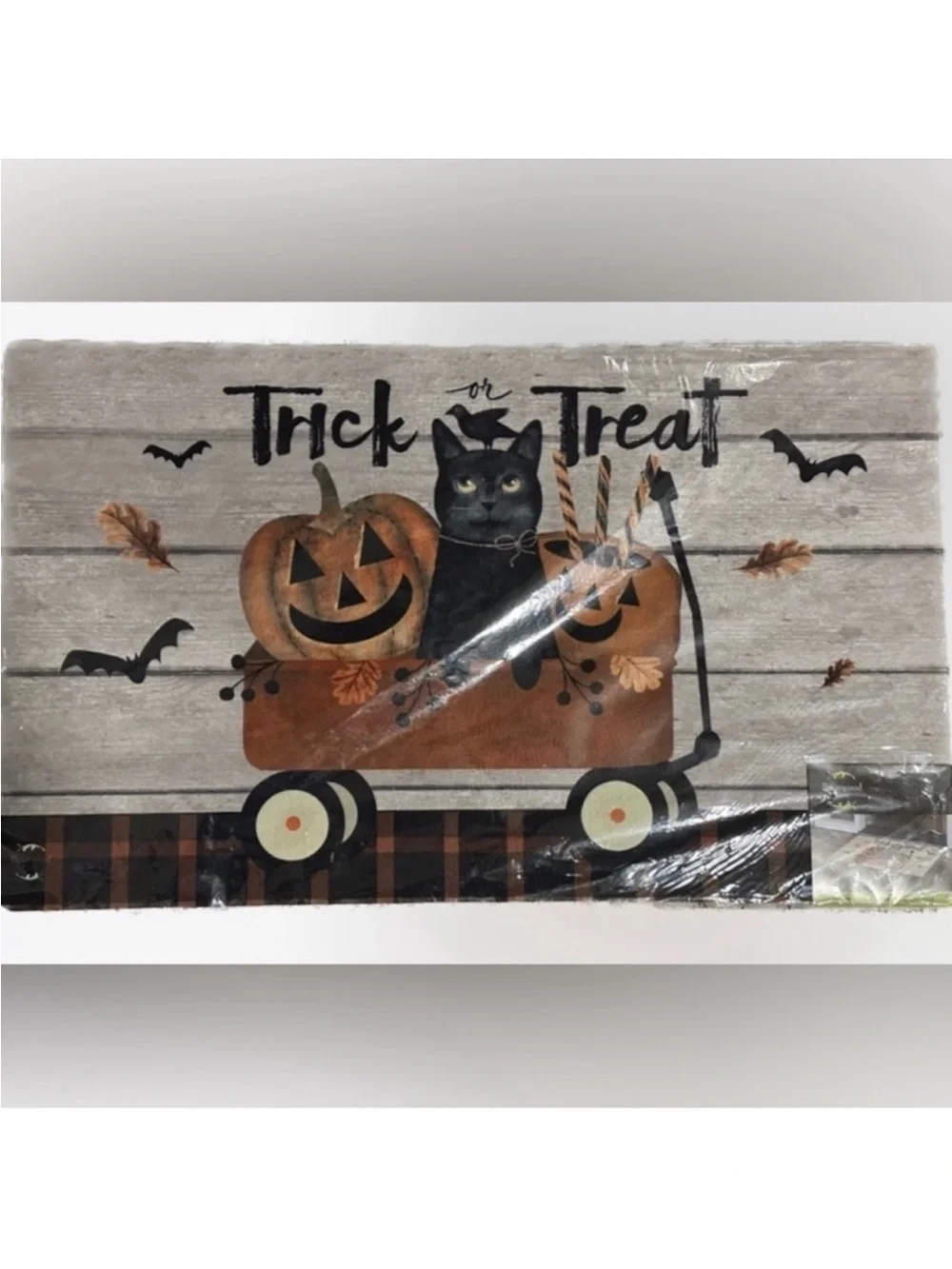Briarwood Lane Trick Or Treat Wagon Halloween Doormat~NEW!